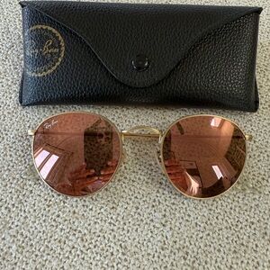 Ray-Ban Gold and Pink Sunglasses